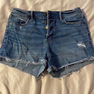 Abercrombie and Fitch Jean shorts- high waisted with 4 buttons